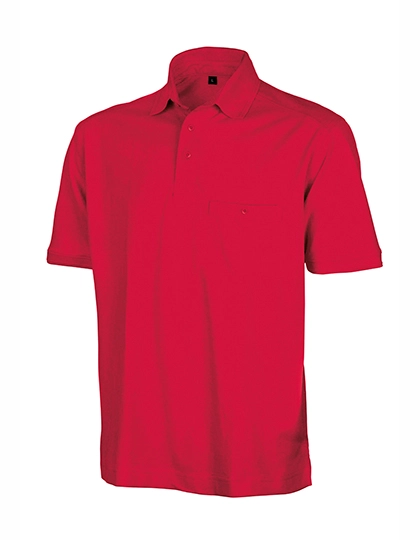 Apex Pocket Polo Shirt zum Besticken und Bedrucken in der Farbe Red mit Ihren Logo, Schriftzug oder Motiv.