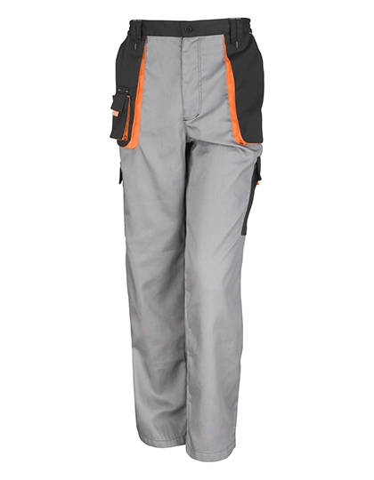 Lite Trousers zum Besticken und Bedrucken in der Farbe Grey-Black-Orange mit Ihren Logo, Schriftzug oder Motiv.