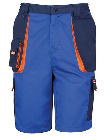 Lite Shorts zum Besticken und Bedrucken in der Farbe Royal-Navy-Orange mit Ihren Logo, Schriftzug oder Motiv.