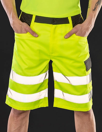 Safety Cargo Shorts zum Besticken und Bedrucken mit Ihren Logo, Schriftzug oder Motiv.