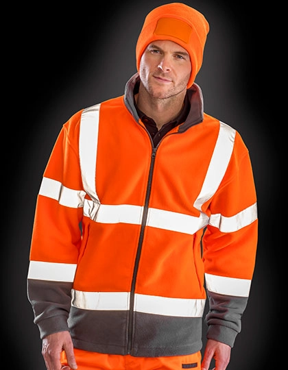 Safety Microfleece Jacket zum Besticken und Bedrucken mit Ihren Logo, Schriftzug oder Motiv.