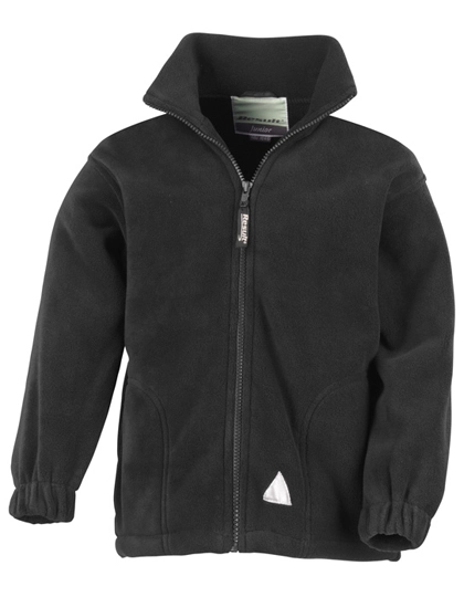 Junior Polartherm™ Jacket zum Besticken und Bedrucken in der Farbe Black mit Ihren Logo, Schriftzug oder Motiv.