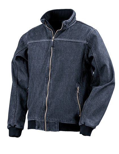 Denim Softshell Jacket zum Besticken und Bedrucken in der Farbe Washed Blue mit Ihren Logo, Schriftzug oder Motiv.