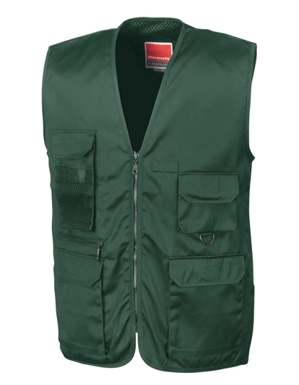 Safari Waistcoat zum Besticken und Bedrucken in der Farbe Lichen Green mit Ihren Logo, Schriftzug oder Motiv.