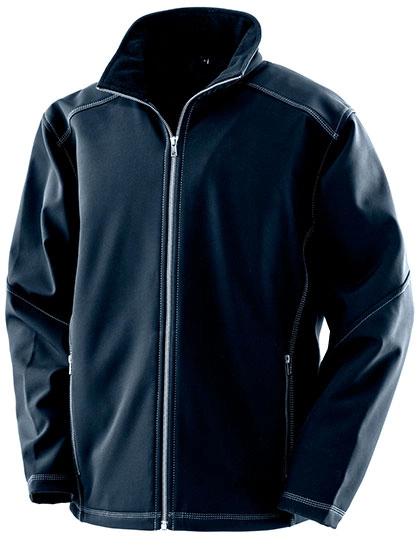 Men´s Treble Stitch Softshell Jacket zum Besticken und Bedrucken in der Farbe Navy mit Ihren Logo, Schriftzug oder Motiv.