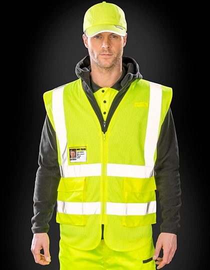 Executive Cool Mesh Safety Vest zum Besticken und Bedrucken mit Ihren Logo, Schriftzug oder Motiv.