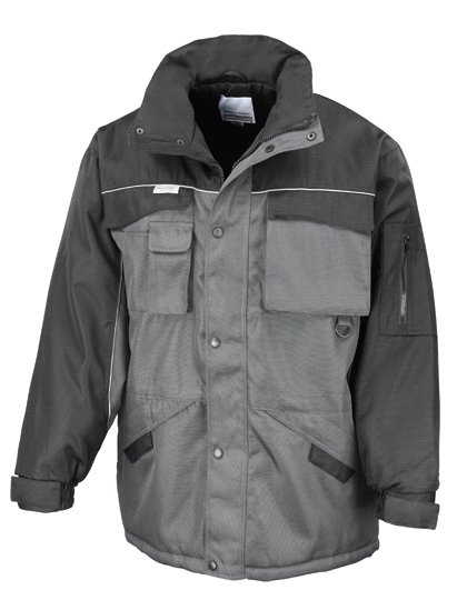 Heavy Duty Combo Coat zum Besticken und Bedrucken in der Farbe Grey-Black mit Ihren Logo, Schriftzug oder Motiv.