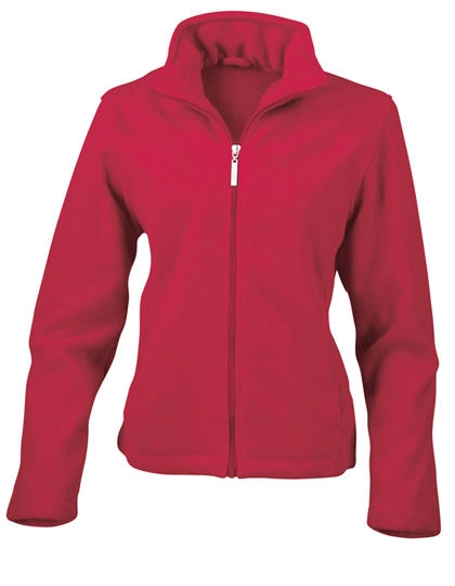 Women´s Micro Fleece Jacket zum Besticken und Bedrucken in der Farbe Red mit Ihren Logo, Schriftzug oder Motiv.