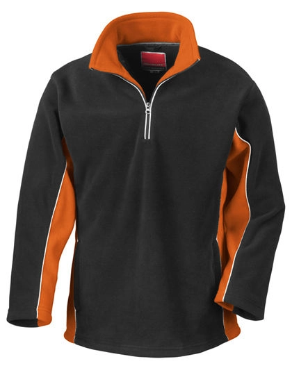 Tech3™ Thermal Fleece Top zum Besticken und Bedrucken in der Farbe Black-Orange mit Ihren Logo, Schriftzug oder Motiv.