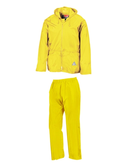 Waterproof Jacket & Trouser Set zum Besticken und Bedrucken in der Farbe Neon Yellow mit Ihren Logo, Schriftzug oder Motiv.