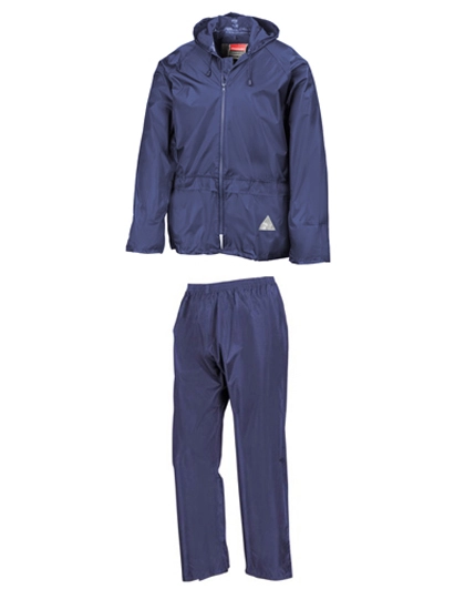 Waterproof Jacket & Trouser Set zum Besticken und Bedrucken in der Farbe Royal mit Ihren Logo, Schriftzug oder Motiv.
