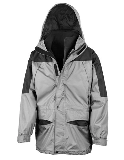 Alaska 3-in-1 Jacket zum Besticken und Bedrucken in der Farbe Grey-Black mit Ihren Logo, Schriftzug oder Motiv.