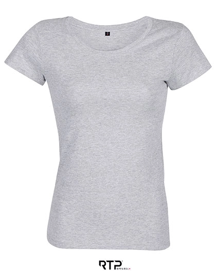 Women´s Tempo T-Shirt 145 gsm (Pack of 10) zum Besticken und Bedrucken in der Farbe Grey Melange mit Ihren Logo, Schriftzug oder Motiv.