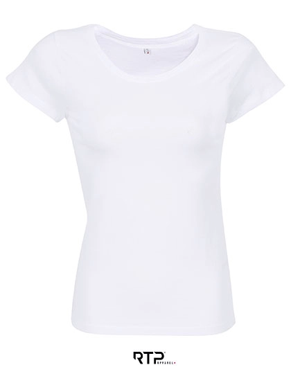 Women´s Tempo T-Shirt 145 gsm (Pack of 10) zum Besticken und Bedrucken in der Farbe White mit Ihren Logo, Schriftzug oder Motiv.