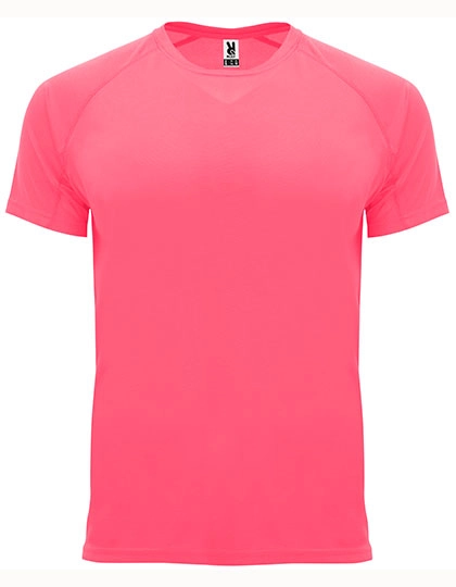 Men´s Bahrain T-Shirt zum Besticken und Bedrucken in der Farbe Fluor Pink Lady 125 mit Ihren Logo, Schriftzug oder Motiv.