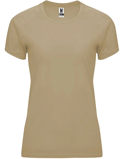 Women´s Bahrain T-Shirt zum Besticken und Bedrucken in der Farbe Dark Sand 219 mit Ihren Logo, Schriftzug oder Motiv.