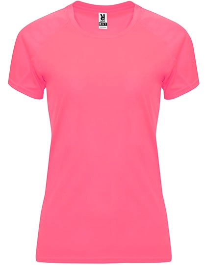 Women´s Bahrain T-Shirt zum Besticken und Bedrucken in der Farbe Fluor Pink Lady 125 mit Ihren Logo, Schriftzug oder Motiv.