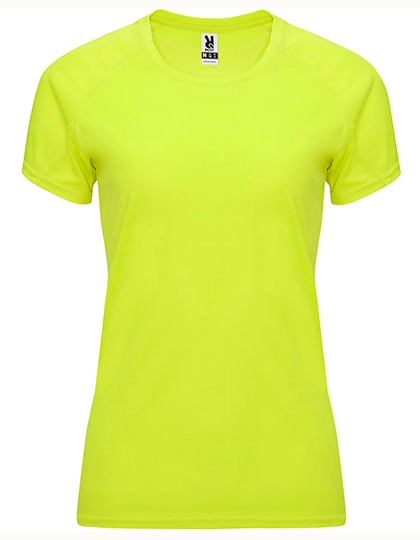 Women´s Bahrain T-Shirt zum Besticken und Bedrucken in der Farbe Fluor Yellow 221 mit Ihren Logo, Schriftzug oder Motiv.