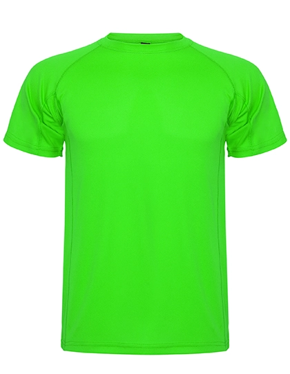 Kids´ Montecarlo T-Shirt zum Besticken und Bedrucken in der Farbe Lime Green 225 mit Ihren Logo, Schriftzug oder Motiv.