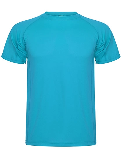 Kids´ Montecarlo T-Shirt zum Besticken und Bedrucken in der Farbe Turquoise 12 mit Ihren Logo, Schriftzug oder Motiv.
