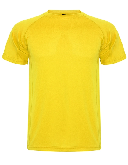 Kids´ Montecarlo T-Shirt zum Besticken und Bedrucken in der Farbe Yellow 03 mit Ihren Logo, Schriftzug oder Motiv.