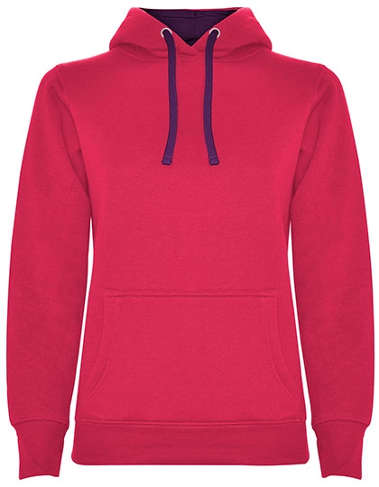 Women´s Urban Hooded Sweatshirt zum Besticken und Bedrucken in der Farbe Rosette 78-Purple 71 mit Ihren Logo, Schriftzug oder Motiv.