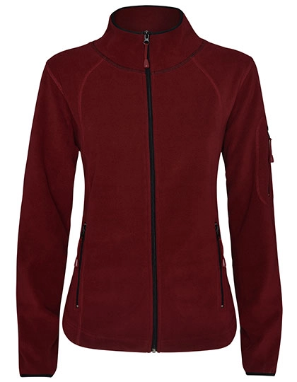 Women´s Luciane Microfleece Jacket zum Besticken und Bedrucken in der Farbe Garnet Red 57 mit Ihren Logo, Schriftzug oder Motiv.