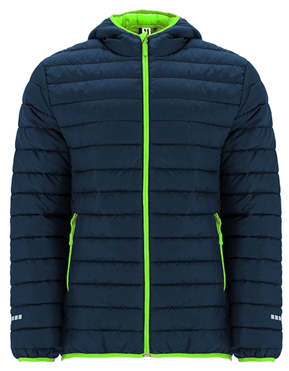 Unisex Norway Sport Jacket zum Besticken und Bedrucken in der Farbe Navy Blue 55-Fluor Green 222 mit Ihren Logo, Schriftzug oder Motiv.