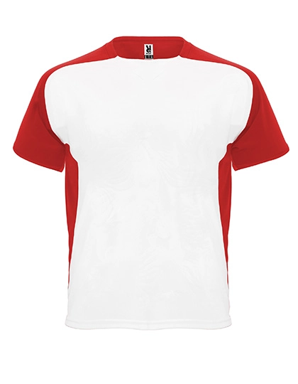 Bugatti T-Shirt zum Besticken und Bedrucken in der Farbe White 01-Red 60 mit Ihren Logo, Schriftzug oder Motiv.