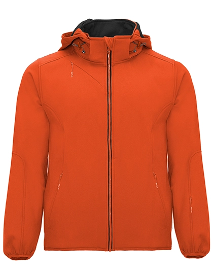 Siberia Softshell Jacket zum Besticken und Bedrucken in der Farbe Bermellion Orange 311 mit Ihren Logo, Schriftzug oder Motiv.