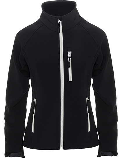 Women´s Antartida Softshell Jacket zum Besticken und Bedrucken in der Farbe Black 02 mit Ihren Logo, Schriftzug oder Motiv.
