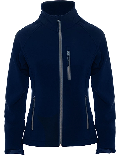 Women´s Antartida Softshell Jacket zum Besticken und Bedrucken in der Farbe Navy Blue 55 mit Ihren Logo, Schriftzug oder Motiv.
