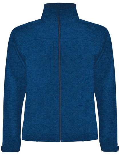 Rudolph Softshell Jacket zum Besticken und Bedrucken in der Farbe Heather Navy Blue 247 mit Ihren Logo, Schriftzug oder Motiv.