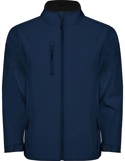 Kids´ Nebraska Softshell Jacket zum Besticken und Bedrucken in der Farbe Navy Blue 55 mit Ihren Logo, Schriftzug oder Motiv.