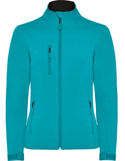 Women´s Nebraska Softshell Jacket zum Besticken und Bedrucken in der Farbe Aquamarine 236 mit Ihren Logo, Schriftzug oder Motiv.