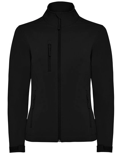 Women´s Nebraska Softshell Jacket zum Besticken und Bedrucken in der Farbe Black 02 mit Ihren Logo, Schriftzug oder Motiv.