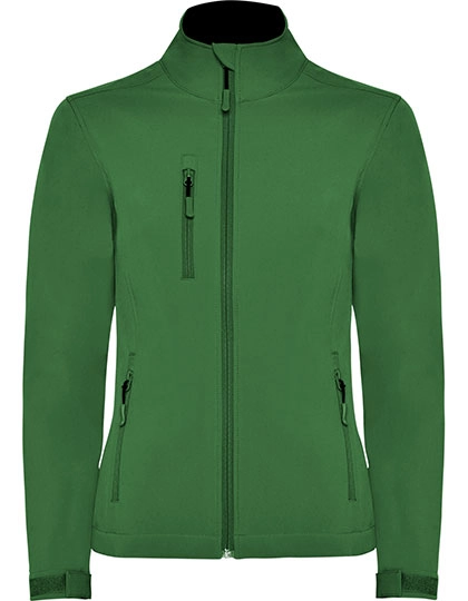 Women´s Nebraska Softshell Jacket zum Besticken und Bedrucken in der Farbe Bottle Green 56 mit Ihren Logo, Schriftzug oder Motiv.