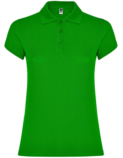 Women´s Star Poloshirt zum Besticken und Bedrucken in der Farbe Grass Green 83 mit Ihren Logo, Schriftzug oder Motiv.