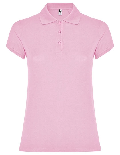 Women´s Star Poloshirt zum Besticken und Bedrucken in der Farbe Light Pink 48 mit Ihren Logo, Schriftzug oder Motiv.