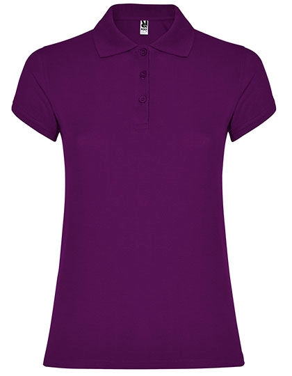 Women´s Star Poloshirt zum Besticken und Bedrucken in der Farbe Purple 71 mit Ihren Logo, Schriftzug oder Motiv.