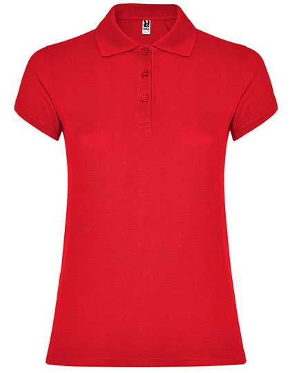 Women´s Star Poloshirt zum Besticken und Bedrucken in der Farbe Red 60 mit Ihren Logo, Schriftzug oder Motiv.