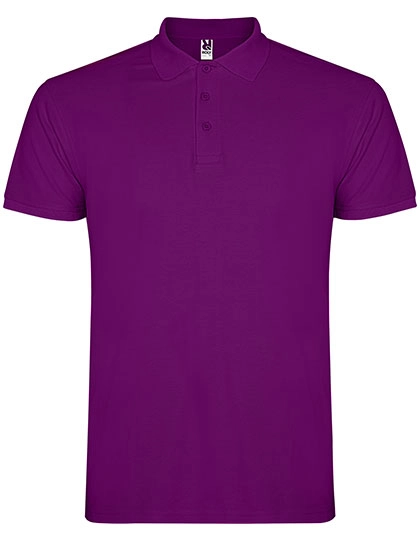 Men´s Star Poloshirt zum Besticken und Bedrucken in der Farbe Purple 71 mit Ihren Logo, Schriftzug oder Motiv.