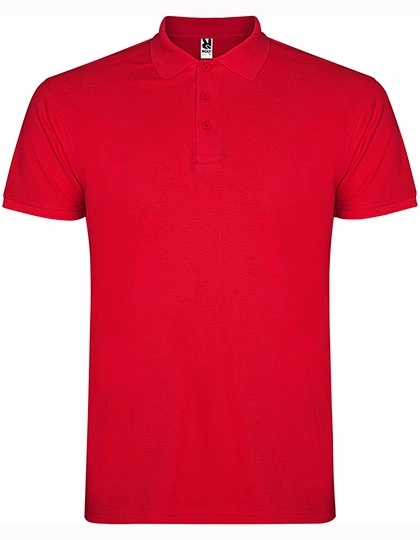 Men´s Star Poloshirt zum Besticken und Bedrucken in der Farbe Red 60 mit Ihren Logo, Schriftzug oder Motiv.
