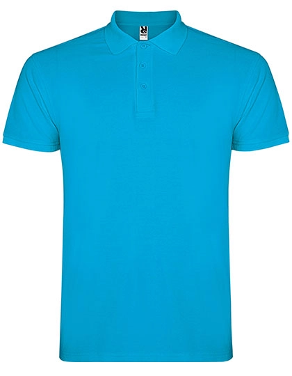Men´s Star Poloshirt zum Besticken und Bedrucken in der Farbe Turquoise 12 mit Ihren Logo, Schriftzug oder Motiv.