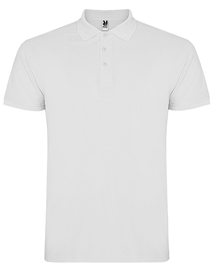 Kids´ Star Poloshirt zum Besticken und Bedrucken in der Farbe White 01 mit Ihren Logo, Schriftzug oder Motiv.