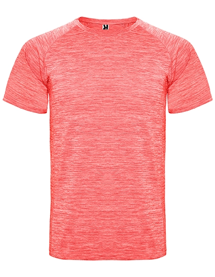 Kids´ Austin T-Shirt zum Besticken und Bedrucken in der Farbe Heather Fluor Coral 244 mit Ihren Logo, Schriftzug oder Motiv.