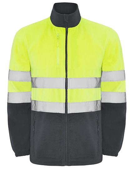 Altair Hi-Viz Fleece Jacket zum Besticken und Bedrucken in der Farbe Lead 23-Fluor Yellow 221 mit Ihren Logo, Schriftzug oder Motiv.