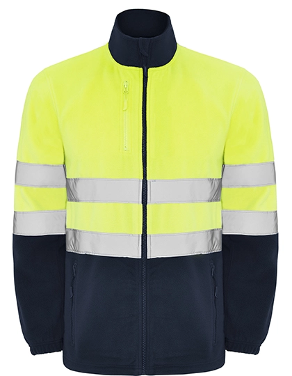 Altair Hi-Viz Fleece Jacket zum Besticken und Bedrucken in der Farbe Navy Blue 55-Fluor Yellow 221 mit Ihren Logo, Schriftzug oder Motiv.