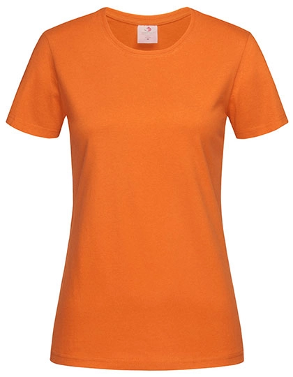 Classic-T Fitted Women zum Besticken und Bedrucken in der Farbe Orange mit Ihren Logo, Schriftzug oder Motiv.