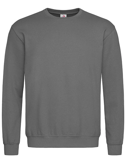 Unisex Sweatshirt Classic zum Besticken und Bedrucken in der Farbe Real Grey mit Ihren Logo, Schriftzug oder Motiv.